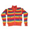 Prismatic Rainbow Colored Small Wool Jacket