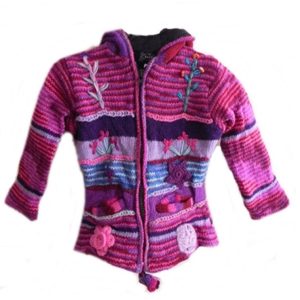 Thick Wool Fleeced Cute Embroidered Jacket
