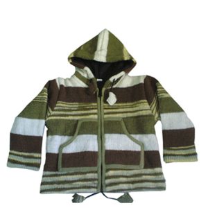Pointed Hood Hippie Kid’s Woolen Jacket