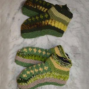 Green Tone Soft & Snugs Kid’s Wool Shoes