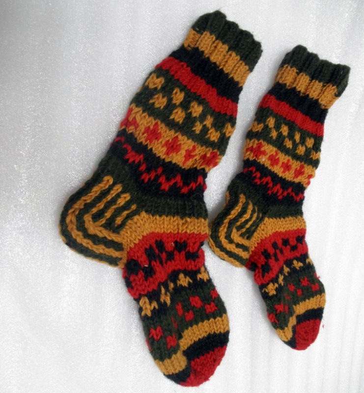 Handmade Knit Wool Socks