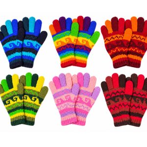 Rainbow Explosion Warm Knitted Wool Gloves