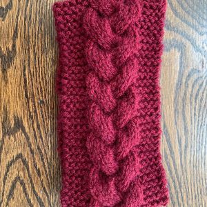 Plain Red Tone Chunky Wild Headband