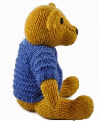 Sitting Bear Handmade Wool Toy