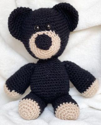 Adorable Black Mix Kid's Woolen Toy