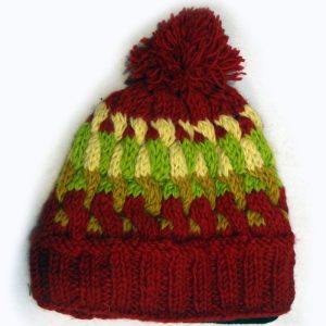 Handmade knit Wool beanie