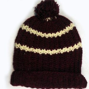Handmade knit Wool beanie