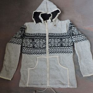 Handmade Hippie Wool Jacket: Mix Wool