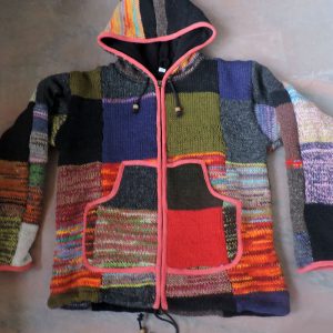 Handmade Hippie Wool Jacket: Mix Wool