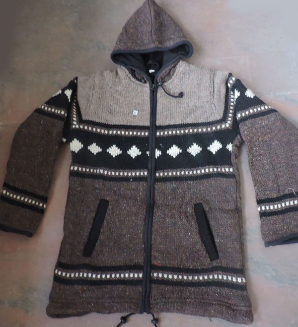 Handmade Hippie Wool Jacket: Mix Wool