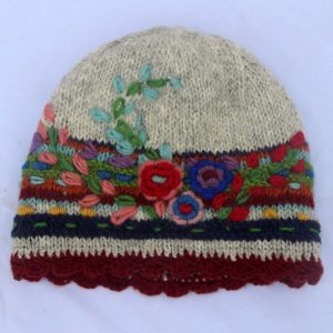 Handmade knit Wool beanie