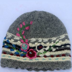 Handmade knit Wool beanie