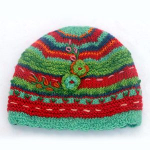 Handmade knit Wool beanie