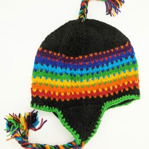 Handmade Wool Colorful Fleece-lined Earflap Hat