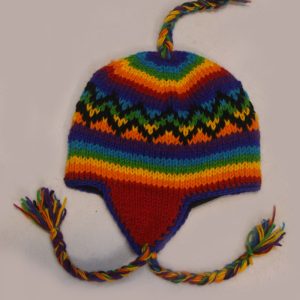 Handmade Wool Colorful Fleece-lined Earflap Hat