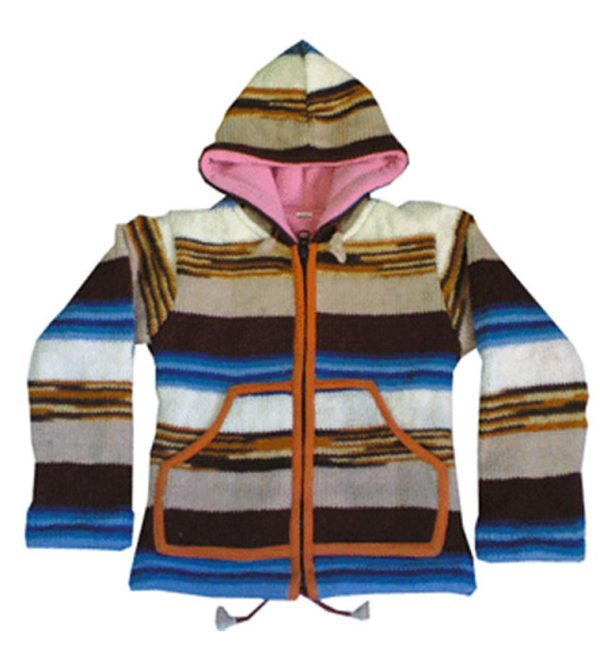 Colorful Check Style Flexi Kid’s Wool Jacket