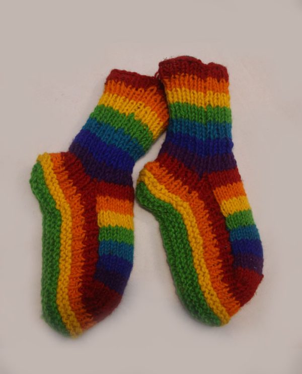 Rainbow Knitted Warm Woolen Kid’s Shoes