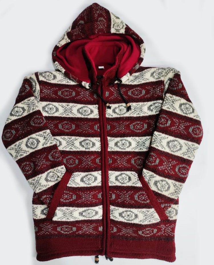 Catchy Red Mix Pure Woolen Pullover Catchy Red Mix Pure Woolen Pullover