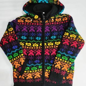 Handmade Hippie Wool Jacket: Pure Wool