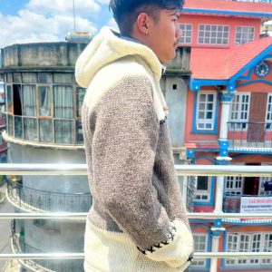 100% Wool Hippie Pointed Hood Winter Hood