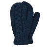 Men's Hand Knitted Gloves Mittens, Cable Knit - 100% Pure Wool Knitted, Fair Trade, Fleece Lined