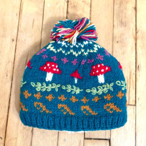 Handmade knit Wool beanie - Hat - Cap Fleece Lining