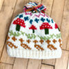 Handmade knit Wool beanie - Hat - Cap Fleece Lining