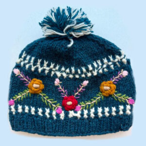 Handmade knit Wool beanie - Hat - Cap Fleece Lining