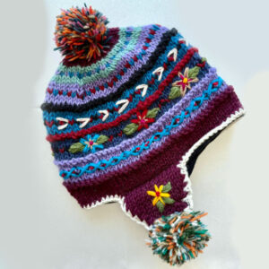 Handmade knit Wool beanie - Hat - Cap Fleece Lining