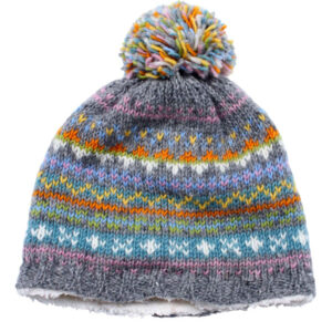 Handmade knit Wool beanie - Hat - Cap Fleece Lining