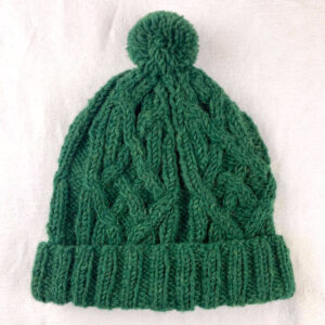 Handmade knit Wool beanie - Hat - Cap Fleece Lining
