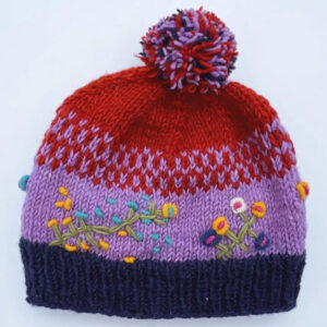 Handmade knit Wool beanie - Hat - Cap Fleece Lining