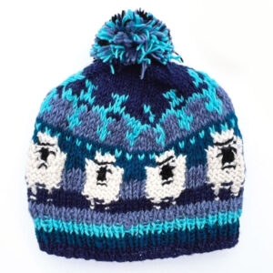 Handmade knit Wool beanie - Hat - Cap Fleece Lining