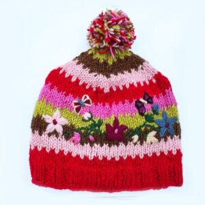 Handmade knit Wool beanie - Hat - Cap Fleece Lining