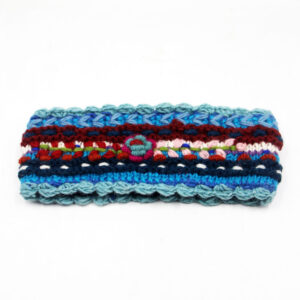 Boho Wool Ear Warmer Headband – Handmade in Nepal with Soft Fleece Lining