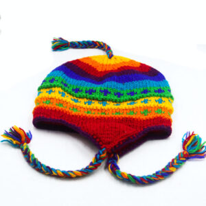 Sherpa Hats with Ear Flaps and Fleece Lining, Hand Knitted from Nepal