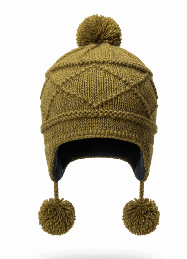Natural Sherpa Wool Beanie | Handcrafted Knit with Fleece Lining | B2B Hippie Market