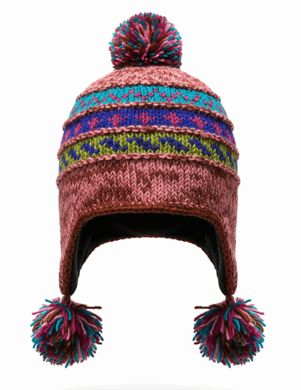 Hand-Knitted Sherpa Wool Beanie | Boho Hippie Festival Hat | Warm Winter & Travel Accessory | Wholesale Manufacture