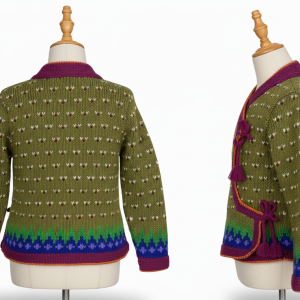 Hand Knitted Woolen Cholo Jacket for Ladies