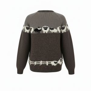 Vintage Style Sheep Scene NZ Wool Jumper – Handmade Himalayan Sweater | Wholesale Supplier