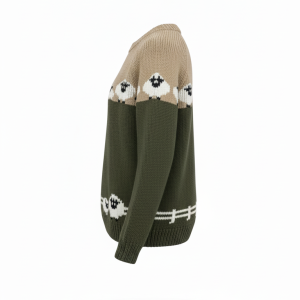 Eco-Friendly Himalayan NZ Wool Sweater – Hand-Knitted Sheep Scene Jumper | Bulk Wholesale