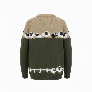 Eco-Friendly Himalayan NZ Wool Sweater – Hand-Knitted Sheep Scene Jumper | Bulk Wholesale