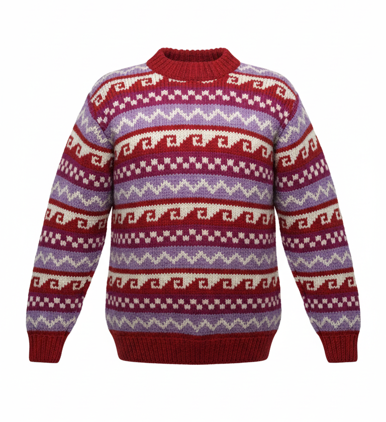 Handmade Sherpa Wool Pullover Sweater from Nepal Handmade Sherpa Wool Pullover Sweater from Nepal