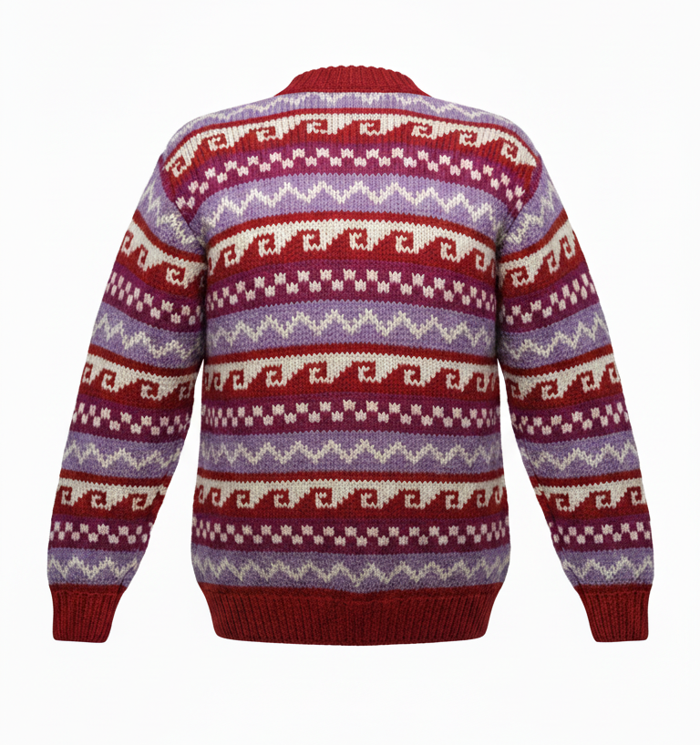 Handmade Sherpa Wool Pullover Sweater from Nepal Handmade Sherpa Wool Pullover Sweater from Nepal