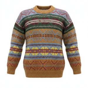Warm Handknitted Sherpa Wool Jumper for Winter