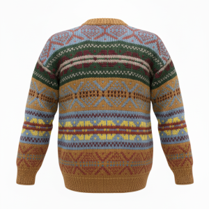 Warm Handknitted Sherpa Wool Jumper for Winter