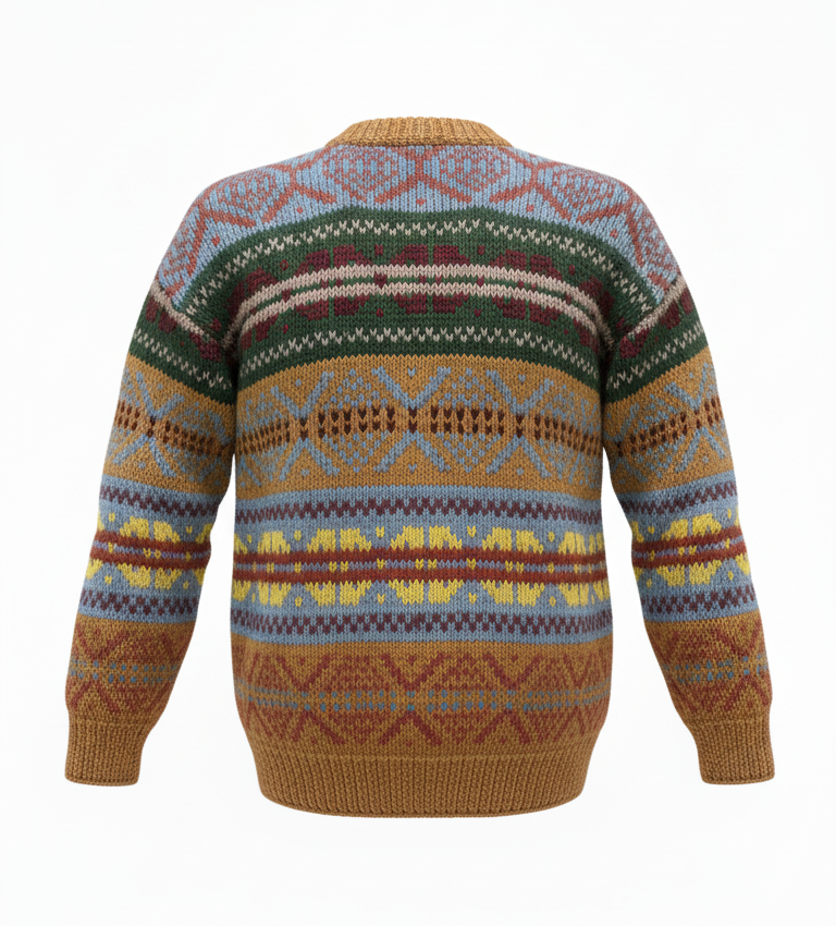 Warm Handknitted Sherpa Wool Jumper for Winter Warm Handknitted Sherpa Wool Jumper for Winter