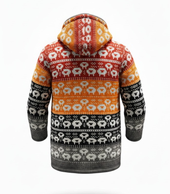 Ethnic Festival Wool Jacket – Natural Sheep Wool