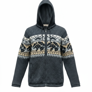 Warm Tribal Wool Jacket for Winter