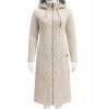 Himalayan Handmade Ladies’ Long Wool Coat with Polar Fleece Lining – 100% New Zealand Sheep Wool, Made in Nepal